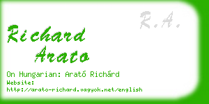 richard arato business card